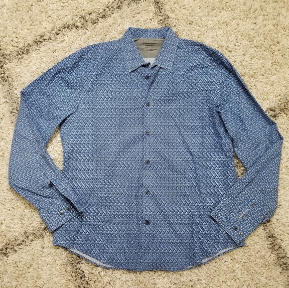 Calvin Klein Slim Fit Long Sleeve Button Down Size Large 34/35 16 - 16.5 - Picture 1 of 6
